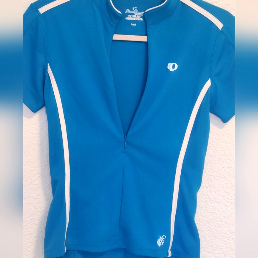 Pearl Izumi cycling jersey, size small, Blue